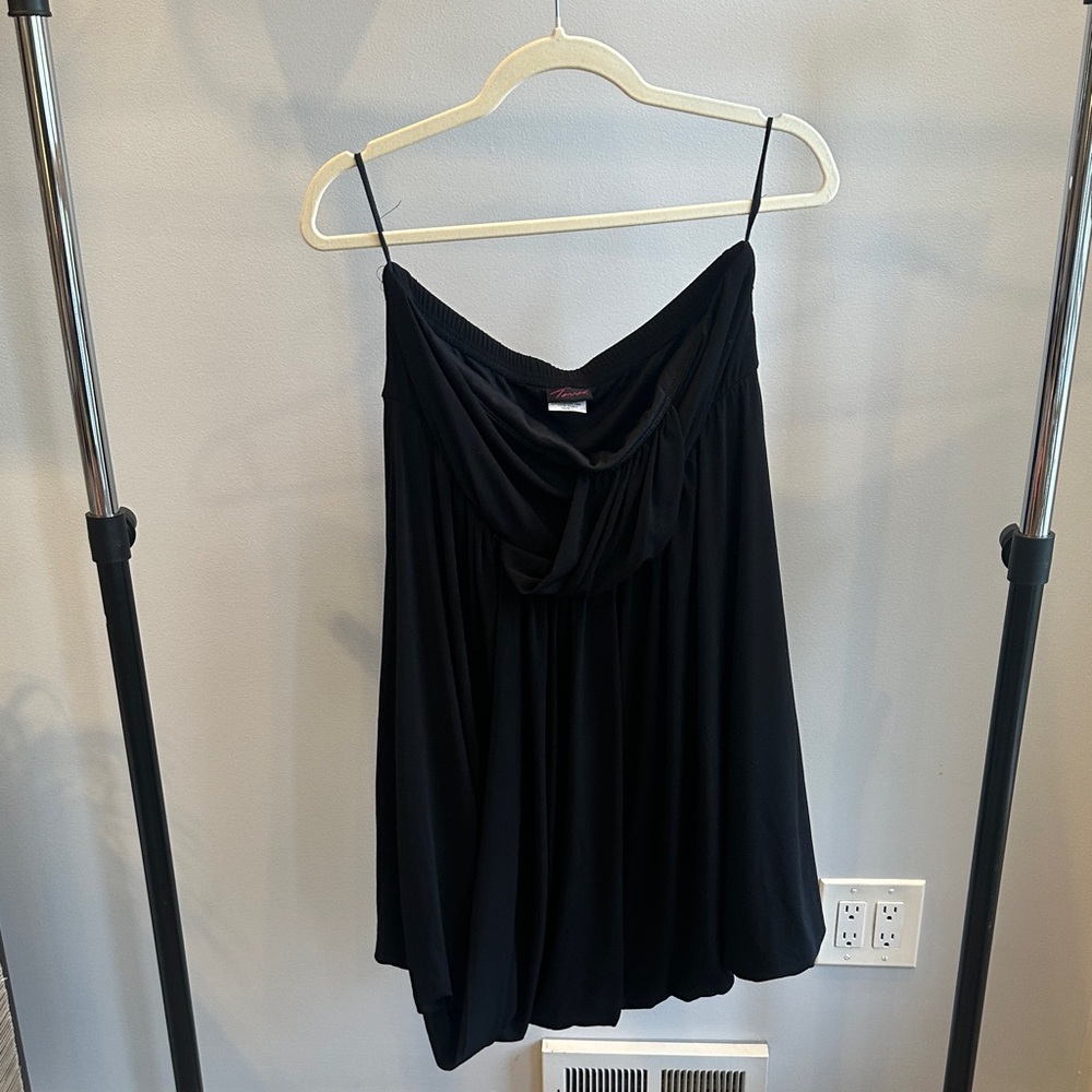 Torrid Black Draped Dress